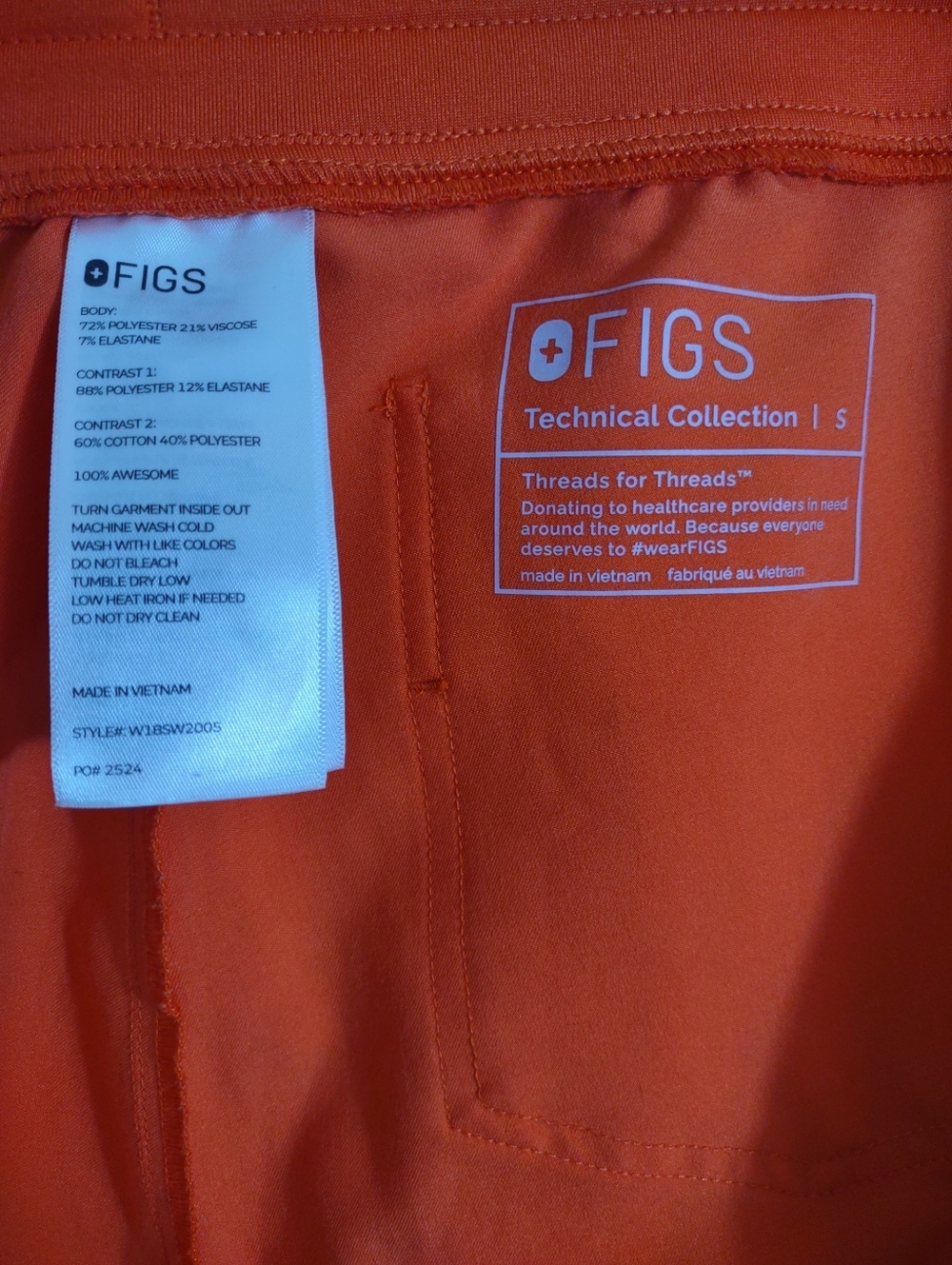 Figs Sunset Orange Zamora Jogger - Picture 4 of 4